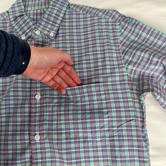 J. Crew Men Light Weight Shirt 100% Cotton Slim Fit Plaid Button Up Size Small - Picture 7 of 9